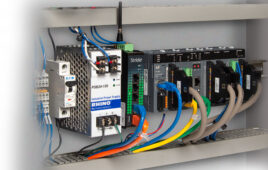 Figure 1: A motion-optimized PLC, like the AutomationDirect LS Electric XGB shown installed here, combines proven automation control and data connectivity with multi-axis servo controllers in a compact platform.